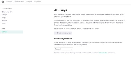 OpenAI API 之API Key