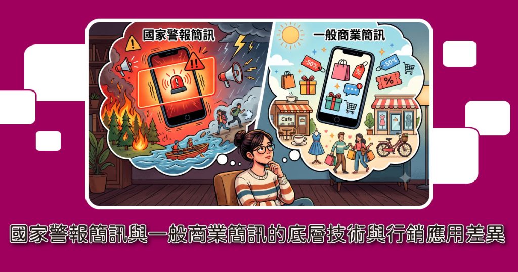 國家警報簡訊 與一般商業簡訊的差異